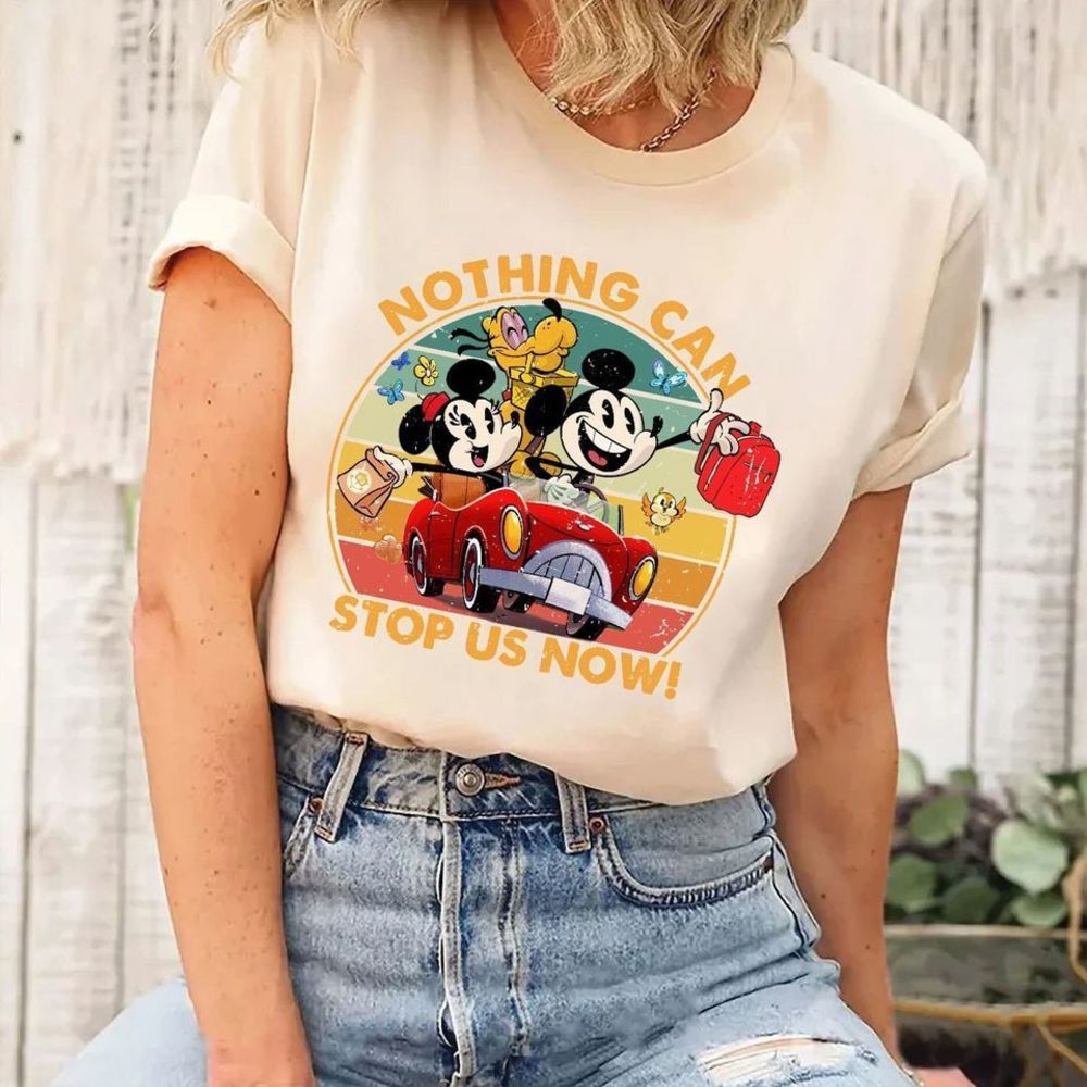 Retro Nothing Can Stop Us Now Shirt Mickey Minnie Pluto Shirt